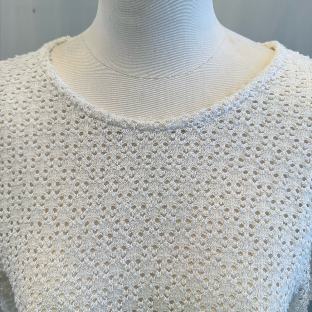 Elegant Cream Textured Women's Top- TeXTURE & THREAD Madewell - Picture 6 of 6